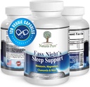 单纯的自然纯净 – 轻松的夜晚的睡眠支持 – 自然补充 – 镁 – Valerian Root – 查莫林 – 梅拉托宁 – 蔬菜卡普苏尔 - 非GMO