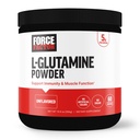 FORCE FACTOR L-Glutamine Powder 用于工作后恢复、肌肉恢复、健康肌肉功能和豁免,5000mg/5g Glutamine 补充剂,Vegan,非GMO,60种服务