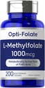 Carlyle L Methylfolate 1000mcg → 200 Capsules → 数值大小 → 优化与激活 → 非GMO, Gluten Free → Methyl Folate, 5-MTHF → 由 Opti-Folate 编写