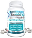 Bio Absorb Nattokinase 补充药. 非GMO Natto 提取酶. 100 mg, 2000 FUS. 60 Veggie Caps (60天供应)