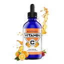 FWS 成人和儿童的液体维生素C补充剂,有机、非GMO、Vegan、简易VIT C滴水、Ascorbic酸、4个月供应、支持免疫系统和皮肤健康、基本维生素,4 oz