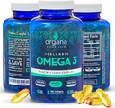 Omega 3 鱼油 2000 mg - 高环保局 820 mg + DHA 620 mg - 180 三重强度 Burpless Lemon Flawared Softgels