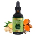 Go Nutrients Turmeric Ease - Curcumin, Ginger & Black Pepper – Liquid Drops 提取丁香用于快速吸附 - 支持联合健康与免疫防御 - 2oz