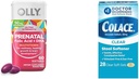 OLLY 具有大脑发育支持的多维他明软胶 + Colace Clear Stool 软化器 Capsules, 28 Counter