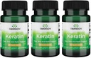 Swanson Keratin(来自藏语Wool) - 促进健康关节,头发,皮肤和钉子的自然补充物 - 帮助努里什健康连接组织 - (60个卡普尔,每个50mg) (3个包)