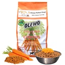 Olewo 原创胡萝卜换狗 – Fiber换完美Poop,脱水狗食品上衣换挑食者,自然皮和煤支持,多维他命,消化和古特健康原生素,1磅