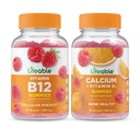 活生生的维生素B12 + 含维生素D,Gummys Bundle - 大品尝,维生素补充,Gluten Free, GMO Free, Chewable