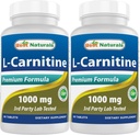 Best Naturals L-Carnitine 1000mg 60 块(60 个数 (2包))