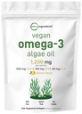 Vegan Omega 3 Algae Oil, 240 Veggie Softgels |鱼油替代品 DHA 500mg & DPA 100mg |卡拉吉安自由 |植物基 Omega 3 与 Flaxseed & ALA | Lemon Flawared