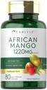 Carlyle Africa Mango Supplement 1220mg | 80 Capsules | 与绿色茶叶提取 | | 非GMO , Gluten Free