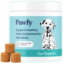 Pawfy眼部支持软咀嚼 防止眼泪刺伤 支持眼部健康 与Luthein, Krill Oil & Astaxanthin合作