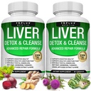 Liver Cleanse Detox & 修復公式 Liver Detox 補充 – 配有 Dandelion, Artichoke, Turmeric, Beet Root, Turmeric & More 用于天然快速草药清洗 Non-gmo Vegan 60 Capsules的牛奶硝酸盐