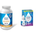 TheraTears 1200mg Omega 3 眼营养补充品,有机法拉士种子 Triglyceride 鱼油和维生素E,180 Counter & Dry Eye 治疗润滑眼滴换干眼,1 flo oz瓶双包
