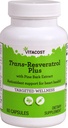 Vitacost Trans-Resveratrol Plus -- -- 60个蔬菜笼盖