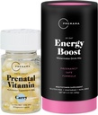 产前维生素能量刺激 饮用混合和产前支持盒 Omega 3, B维生素, DHA, Folate, 28 services