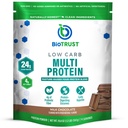 BioTrust 低碳蛋白粉 – 美味 Whey & Casein Blend from Grass-Fed Hormone Free Cows – 非 GMO, Gluten Free (Chocolate) (英语).