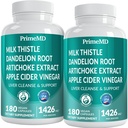 32-in-1 Liver Cleanse Detox and refuring with Milk Thetle, Silymarin, Artichoke 提取器,Beetroot Powder - Gallbladder 附加活性肝脏健康公式 - 1426mg(180cm,包装为2)
