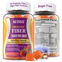 1Pack Fiber Gummys for Adults with Psyllium Husk, 7G(溶性+不溶性) Daily Prebiotive Fiber with Inulin, FOS, Guar Gum, 多维坦素用于日常消化健康, 常规性 Gut支持, Sugar Free