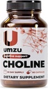 UMZU 认知和激素支持的Choline 补充 QQ 乙酰胆碱助推器 帮助脑聚焦,记忆和代谢 QQ 促进肝脏健康和雌激素平衡(30天供应 QQ 90 Capsules)