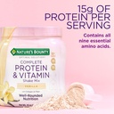 大自然的纯蛋白质和维生素摇摆混合剂,配有Collagen & Fiber,含有维生素C用于免疫健康,Vanilla Flavored,1英镑(包2)