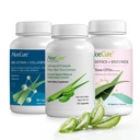 AloeCure 有机Aloe Vera Capsules Pack - 3 pieces - Melatonin + Collagen, Aloe Vera Capsules, Probiotic + Enzyme (英语).