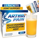 Arthripain – 联合支持卡蒂拉吉修复补充剂 – 临床测试联合汁液 - 韧带救济支持 – Glucosamine Chondroitin MSM – Swollen膝盖治疗 – Sugar-Free – 在美国制造 – 15cmt