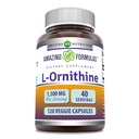 (原始内容存档于2018-03-05). Excellent Formulals L-Ornithine 1500 Mg Per Servicting Veggie Capsules Supplement QQN-GMO Gluten Free QQQ 在美国制造(120个计数).