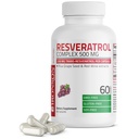 Bronson Resveratrol 500 复合体 标准化跨Resveratrol + 葡萄种子和红酒提取器 60 Capsules