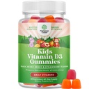 儿童可口的维生素D 口味 - 美味儿童 维生素D 1000 IU 为和托德勒斯(Toddlers Immune) 支持 + 肌肉牙齿和骨骼健康 - Gelatin Free Fruits