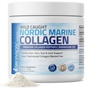 Bronson Marine Collagen Peptides 水解蛋白粉 100% 野生捕虫 北欧鳕鱼 硫磺皮毛钉和骨头可持续来源 150g(5.29oz)