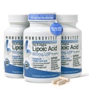IMM UNUVITES 3-Pack 稳定 R-Alpha Lipoic Acid ((True)) 600mg / service [[HighPotency & 最多40x 增加吸收]] (Na R-ALA)(Na R-LA)(Na R-Lipate)(3瓶)