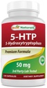 最佳自然 5-HTP 50 mg 120 Capsules,5 HTP Capsules 支持放松和休息睡眠