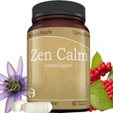 Zen Calm压力肾上腺支持补充有机适应性草药 - 镁,B维生素,GABA & More 支持自然平静. 非痴sy. 非GMO( 60 威吉帽)