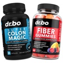 DR. BO Fiber Gummys & Colon Cleanse 补充品 - Tasty Gummy Prebiotic Fiber 补充品 - 超级Colon Magic Bowel 运动支持古特和胃清洁