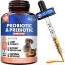 配有狗和猫的酶的抗生素和预生素 - 消化素 Gut Flora 健康宠物食品补充剂 - 便秘和痢疾及毒气家用补救措施 - Upset Stomach Relief - 在美国制造