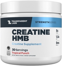 透明实验室 Creatine HMB - 含有HMB的Creatine 单水合物粉,用于肌肉生长、增强强度、增强能量输出以及提高运动性能-30种服务,热带冲锋