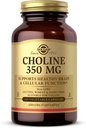 Solgar Choline 350 mg - 100 蔬菜罐头 - 非GMO、Vegan、Kosher - 100 服务