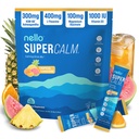 Nello Supercalm Powdered drink Mix,热带丹哲,L Theanine,Ksm-66 Ashwagandha,Glycnate镁,维生素D 3,放松和聚焦的补编,天然,无糖,非转基因生物,20 Srvg