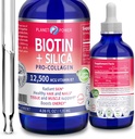 Vegan Liquid BIOTIN与Silica Pro-Collagen 12,500mcg. 支持健康头发,光滑皮肤,强钉. (原始内容存档于2018-09-26). Boost Energy. 男女集中公式。 天然樱桃花