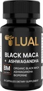 LUAL 30,000mg 30x 强有机黑色马卡根与Ashwagandha - 最有可能的 黑马卡根对男性的笼盖 - 100%纯马卡秘鲁纳 粉末有机,胶质化,非GMO - 60 药丸