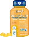 Konsyl Gut Health Turmeric Ginger Fiber Gummys - 帮助支持消化性健康+ - 蔬菜纤维补充型Gummys 成人- 56 Counter