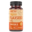 Deva Vegan Omega-3 Flaxseed Oil Supplement - 1000 MG perference - 冷铺和未加工 - 鱼油替代品 - Omega-3 ALA - 90 Capsules, 1-Pack