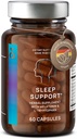 N°6 天然睡眠支持 Melatonin 1 mg & L-Tryptophan - Passionflow, Valerian Root & More - 增强睡眠补充 - 60 Capsules for Restful nights