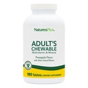 NaturesPlus 成人烹调多维特敏 - 180 蔬菜片 - 菠萝火焰 - 天然全食综合健康补充,能源 - 葡萄糖无糖 - 180 服务