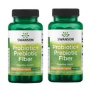 Swanson Prebiotic + Probiotic Fiber - 促进消化系统和免疫健康支持的自然补充 -- -- 艾滋病常规和GI Tract Health (60 Capsules, 5亿 CMU, 每人2包)