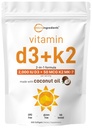 微成份 维生素 D3 2,000 IU + K2 MK-7 50 mcg, 300 Softgels →  Virgin vigin Coconut Oil → 2-in-1 支持 → 容易吞,非GMO