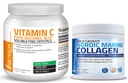 Bronson Marine Collagen Peptides 水解蛋白粉 100% 野生捕捉 北欧科德 维生素C 纯酸 Ascorbic 酸性易溶性精细 无转基因生物晶体