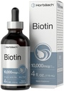 Horbäach Biotin Liquid drops 1000mcg = 4 fl oz = Berry Flavor = 蔬菜, Non-GMO & Gluten 免费补充