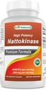 最佳自然性能高的Natokinease 4000 FU Per service/ 200 mg / service,240 Vegetarain Capsules. 非GMO,格卢滕自由。