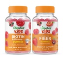 活生生素儿童 + Prebiotive Fiber儿童, Gummys Bundle - 大品尝, 维生素补充, Gluten Free, GMO Free, Chewuble Gummy (英语).